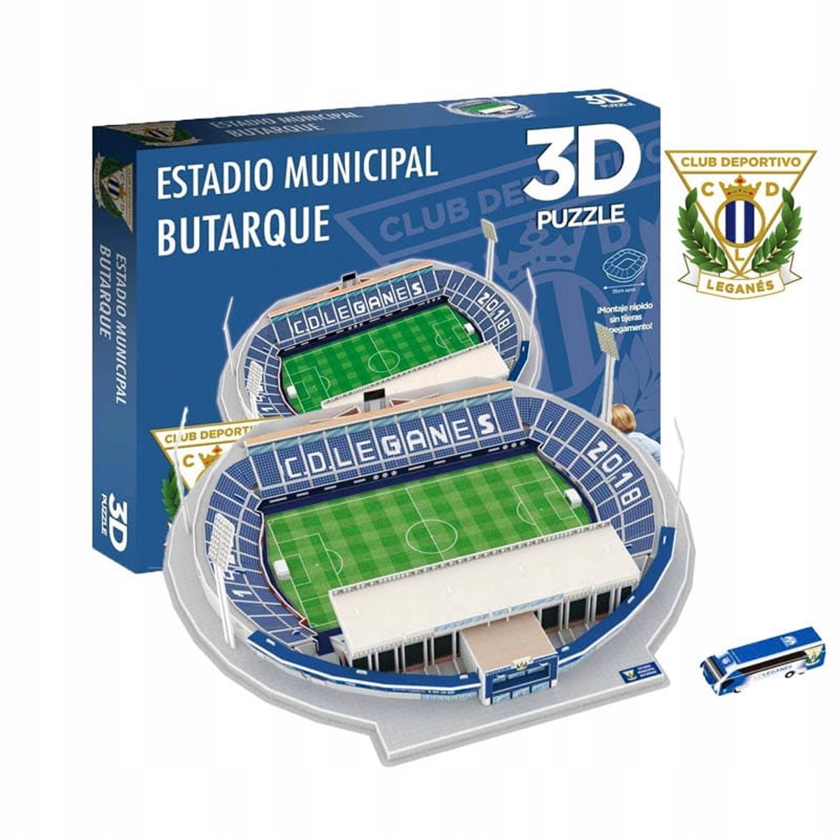 3D Puzzel Voetbalstadion - 98 stukjes - 7+ jaar
