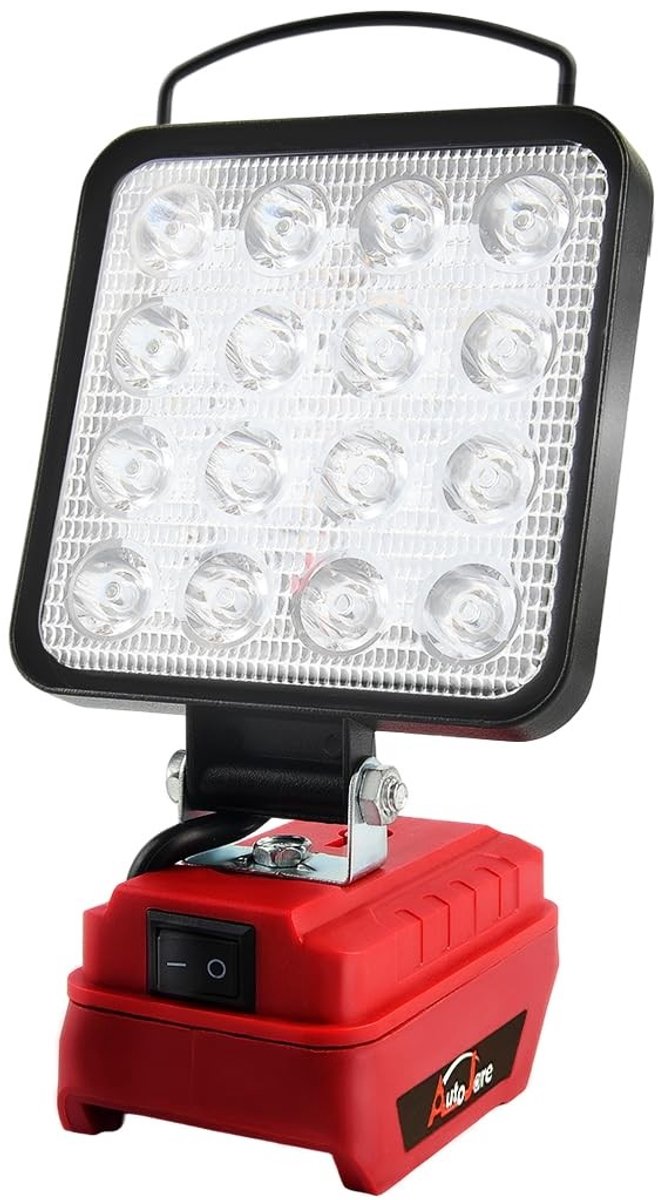 Solidchoice - Draadloze LED Bouwlamp 48W met 3200 Lumen en Verstelbare Hoek