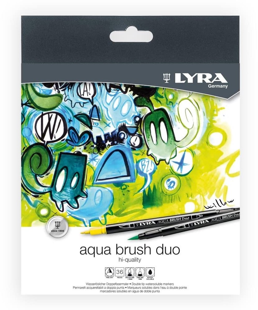 Solidchoice - Aqua Brush Duo Brush Markers Set van 36 Stuks