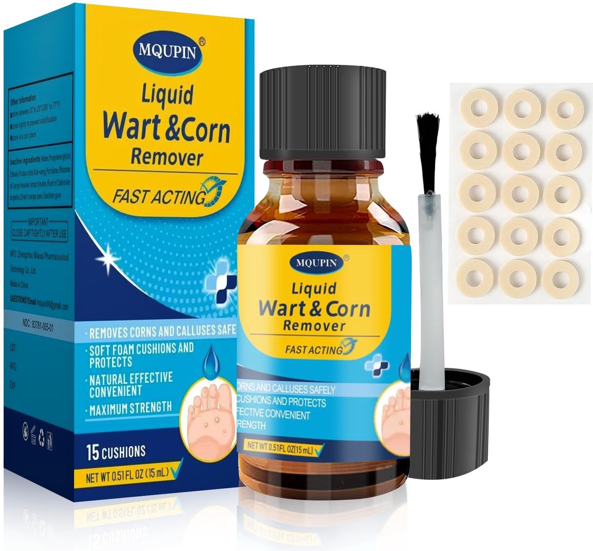 Elzusha - Maïskorrels Verwijderaar - 15 ml met Borstel