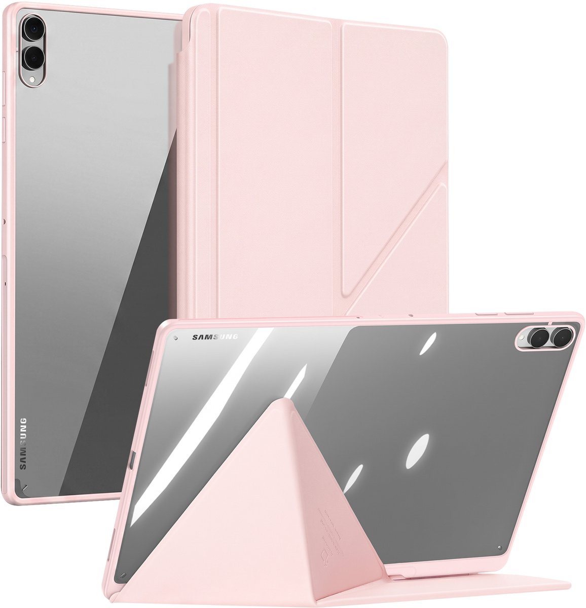 Dux Ducis, Hoesje geschikt voor Galaxy Tab S12 Ultra met Origami Standaard, Roze