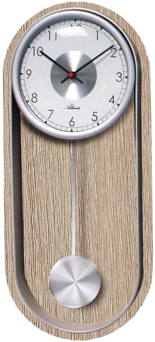 Elzusha - Houten en Metalen Pendule Wandklok met Analoge Weergave