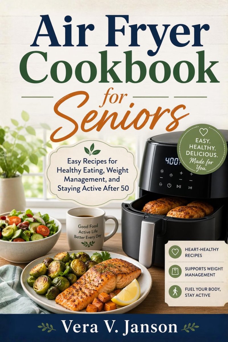 Air Fryer Cookbook for Seniors: 100 Easy and Delicious Recipes for Quick Healthy Meals Tailored for Those Over 50 - ShopVlot