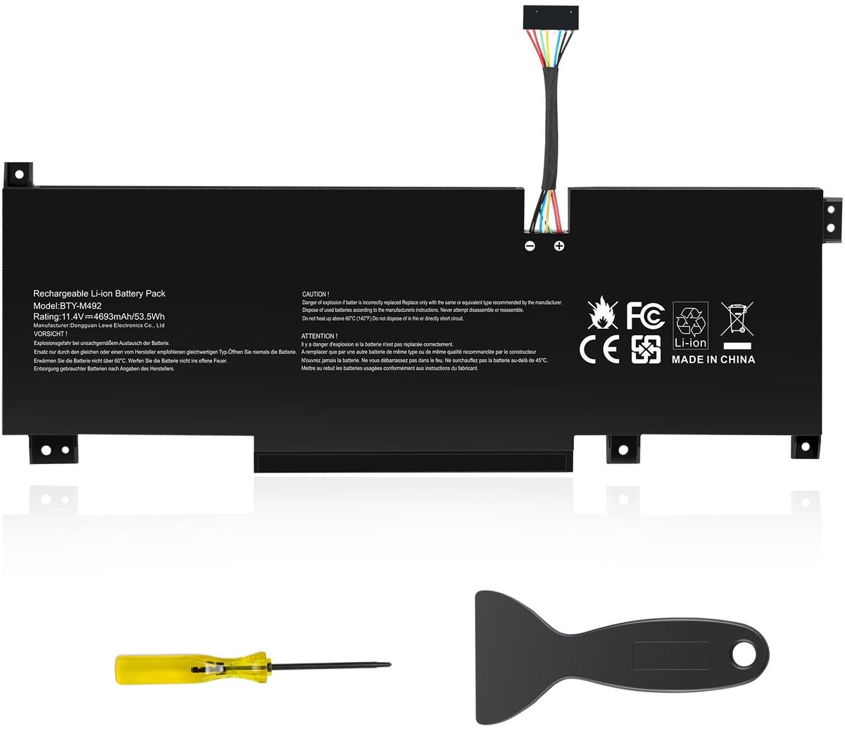 Elzusha - Laptop Accu 11.4V/53.5Wh voor Diverse MSI Modellen