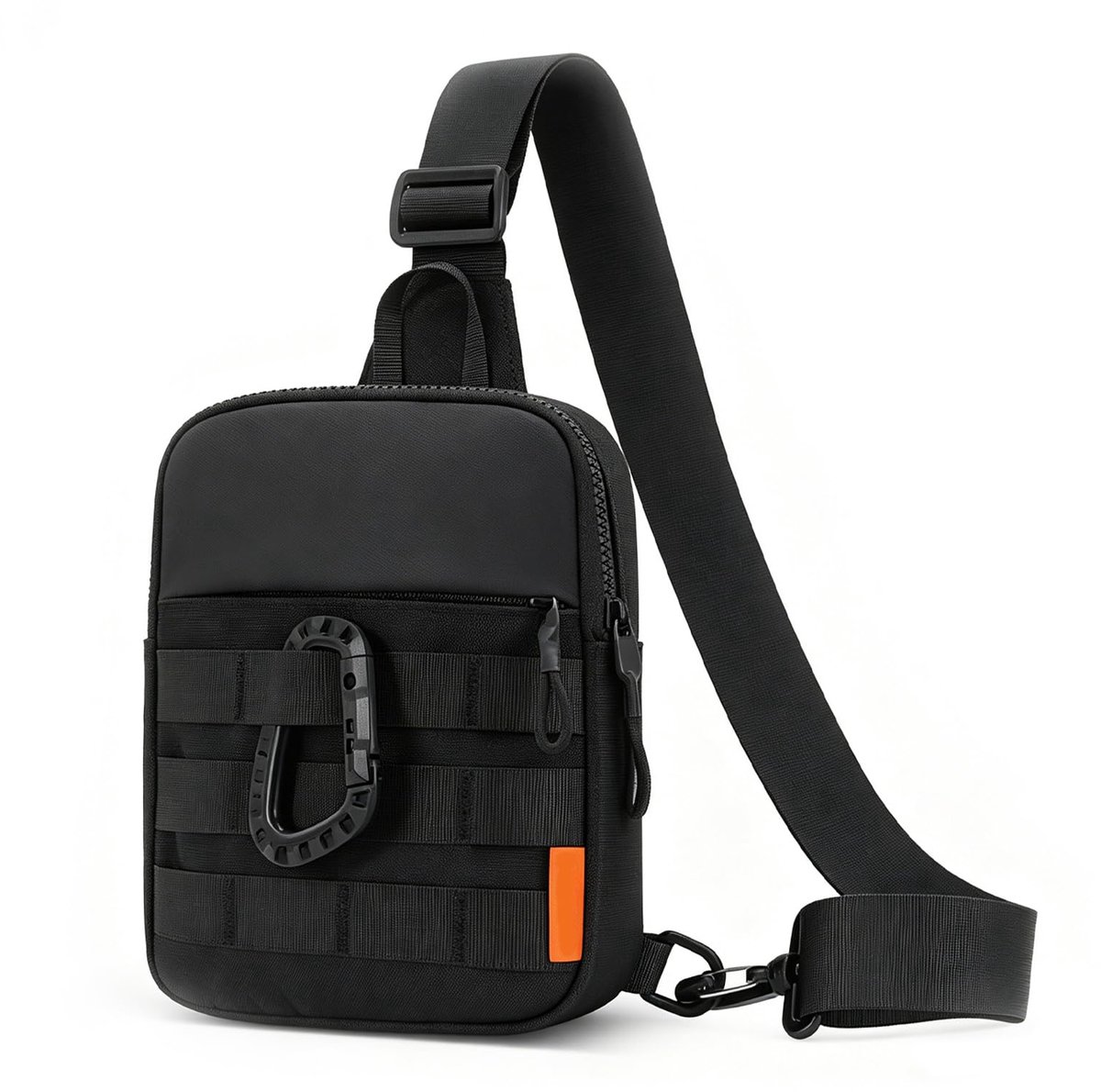 Anti-diefstal sling bag, kleine crossbody-tas, borsttas, zwarte schoudertas, tas met ritssluiting, RFID-blokkering - ShopVlot