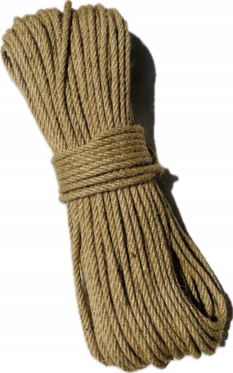 Geurloze Jute Touw 6mm, 100m - Sterk & Natuurlijk