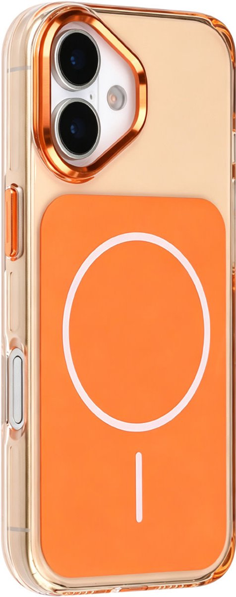 TUNIQ Backcover hoesje Apple iPhone 16 - MagSafe glossy PC - Oranje