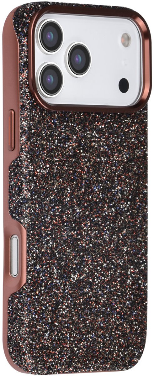 TUNIQ telefoonhoesje voor Apple iPhone 17 Pro Max - glitter - Bruin