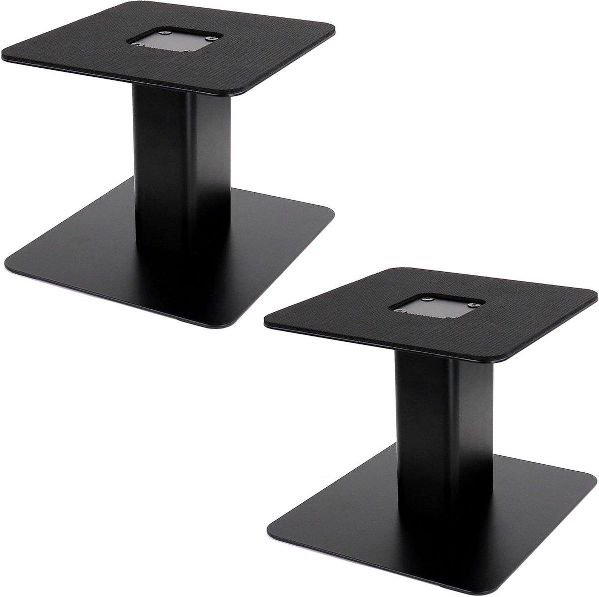 Luidspreker Stands - Monitor Verhogers - Audio Optimalisatie - Trillingsdempend Ontwerp - 18x18 cm Plateau - Zwart