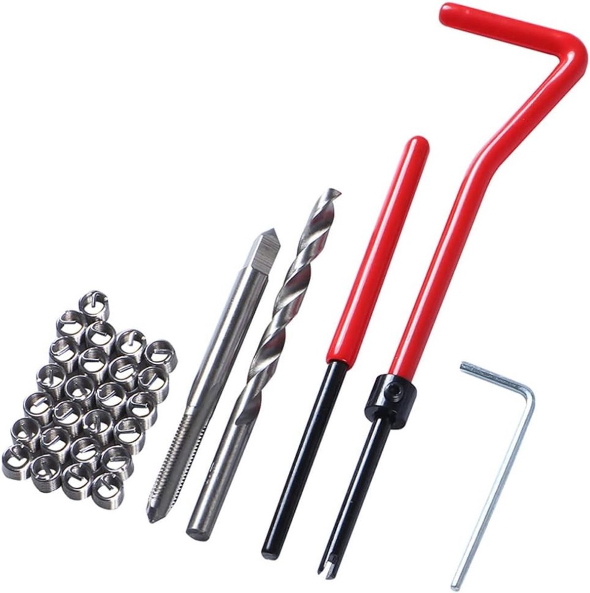 30-delige RVS Draad Reparatie Set met M5x0.8mm Draad Inserts voor Auto- en Huishoudelijke Reparaties