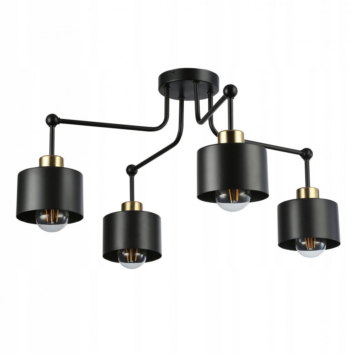 Zwarte hanglamp E27 met LED - Elegante plafondlamp voor woonkamer
