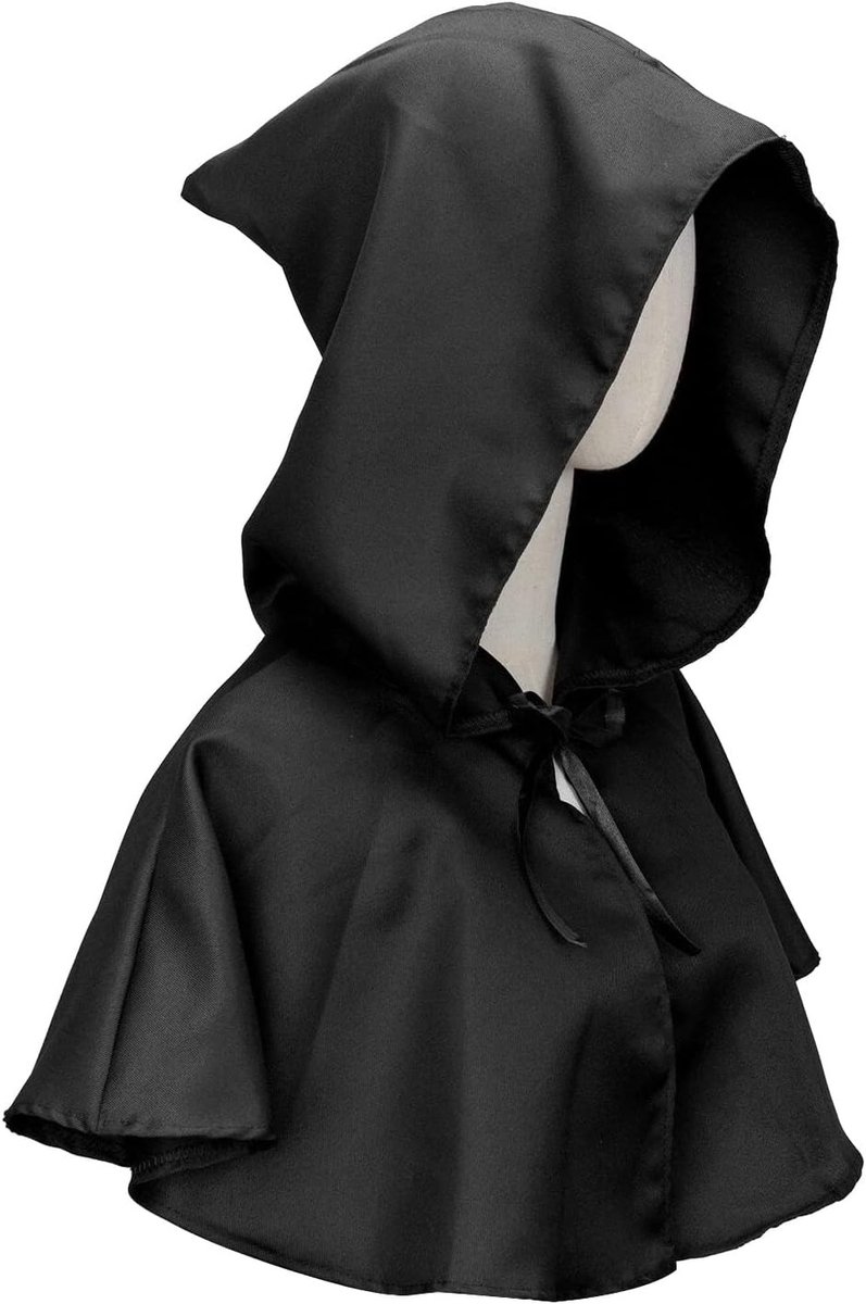 Unisex Middeleeuwse Badjas met Kap - Korte Cape voor Halloween, Cosplay en Feestkleding voor Mannen en Vrouwen