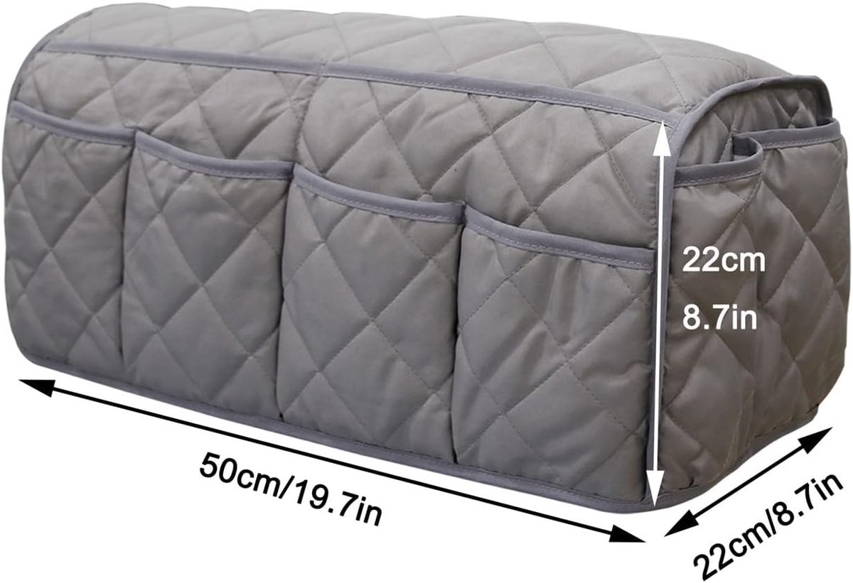 Praktische Sofa Armleuning Organizer met 14 Vakken voor Telefoon, Afstandsbediening en Tijdschriften - Ideaal voor een Opgeruimde Woonkamer (Paars)