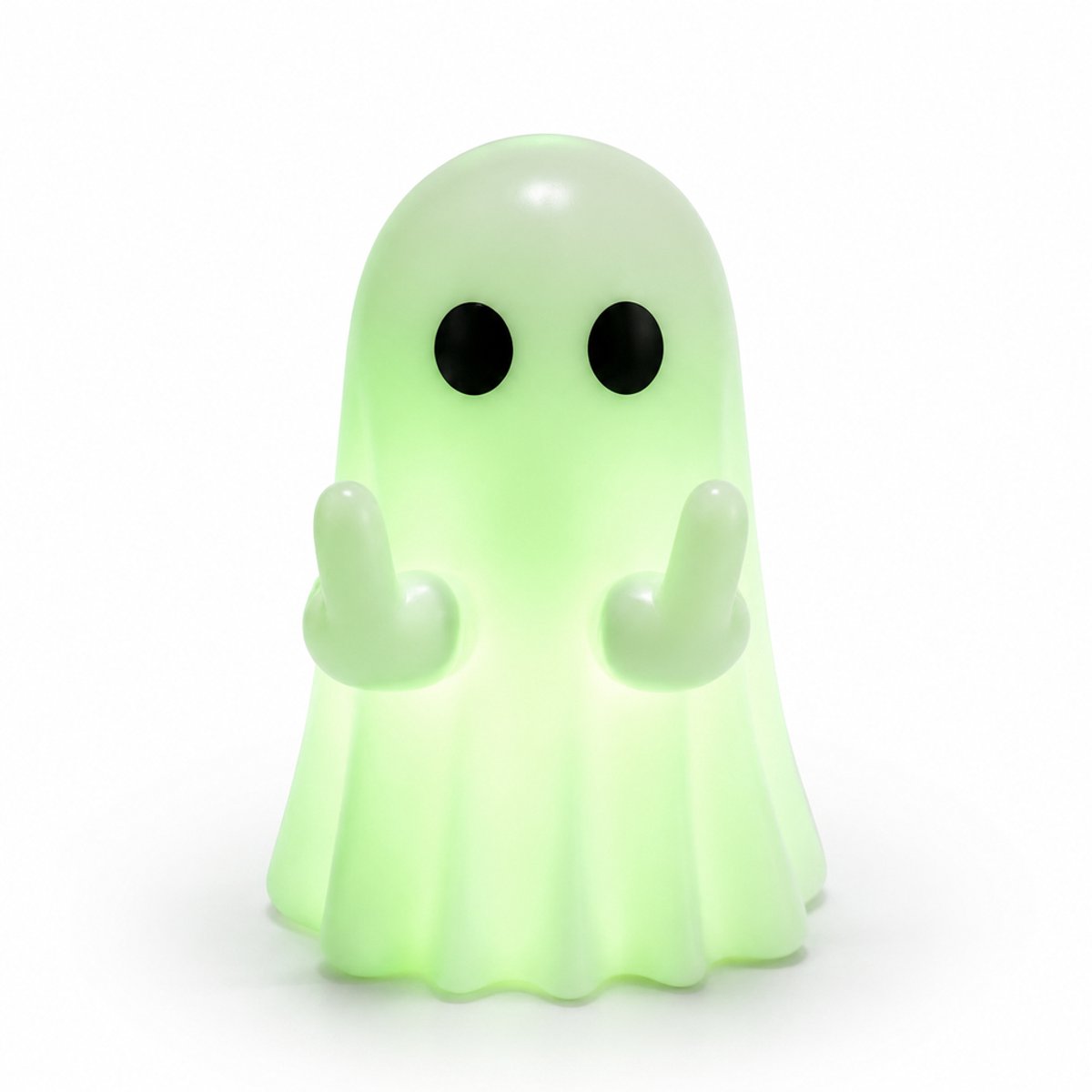 Namajunas - Zelf‑gloeiend Spook beeldje Met middelvinger - Herfstdecoratie - Halloween decoratie - Decoratie voor tafel, slaapkamer, kantoor, open haard