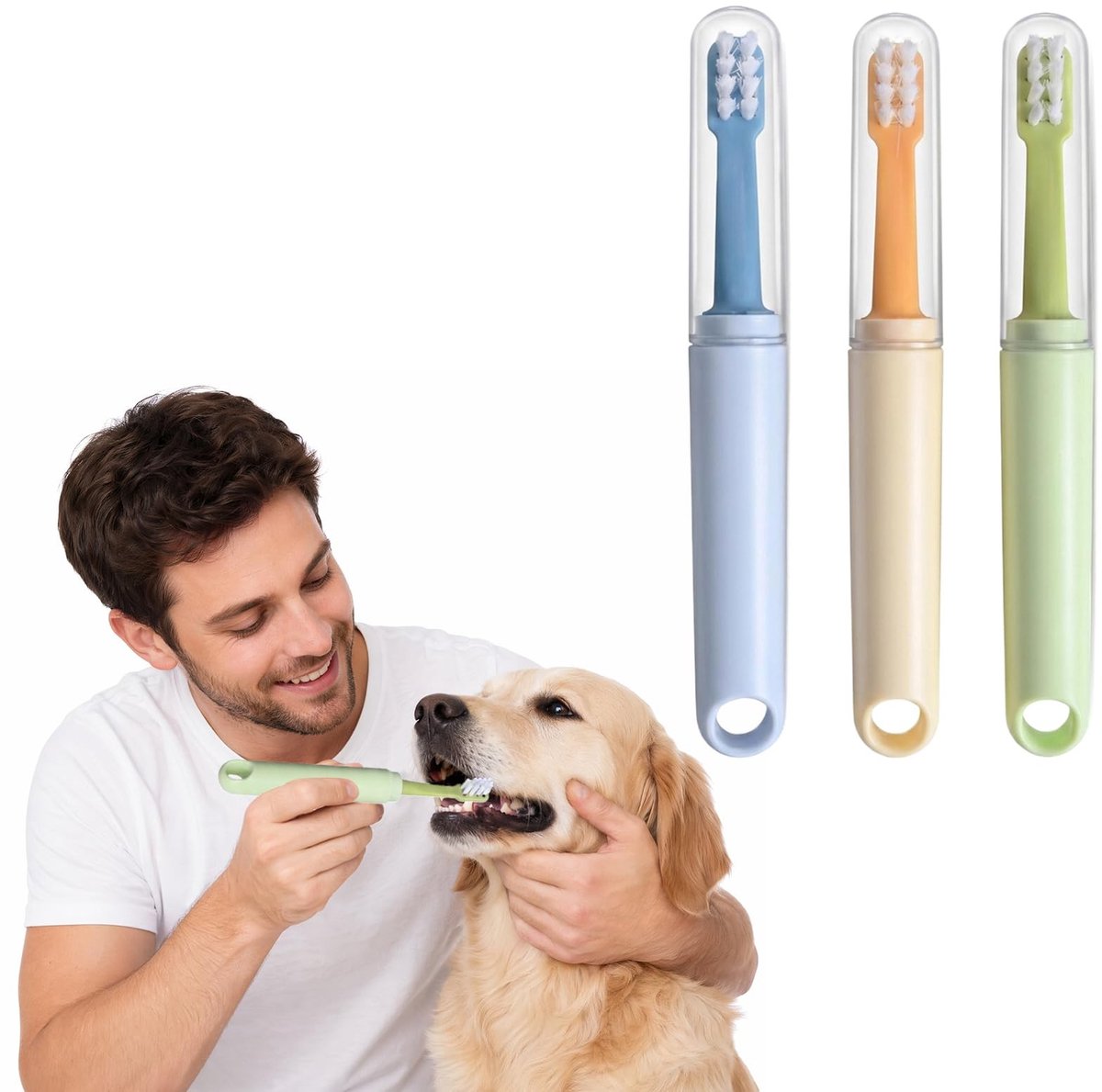 Solidchoice - Set van 3 Kattentandenborstels voor Tandverzorging