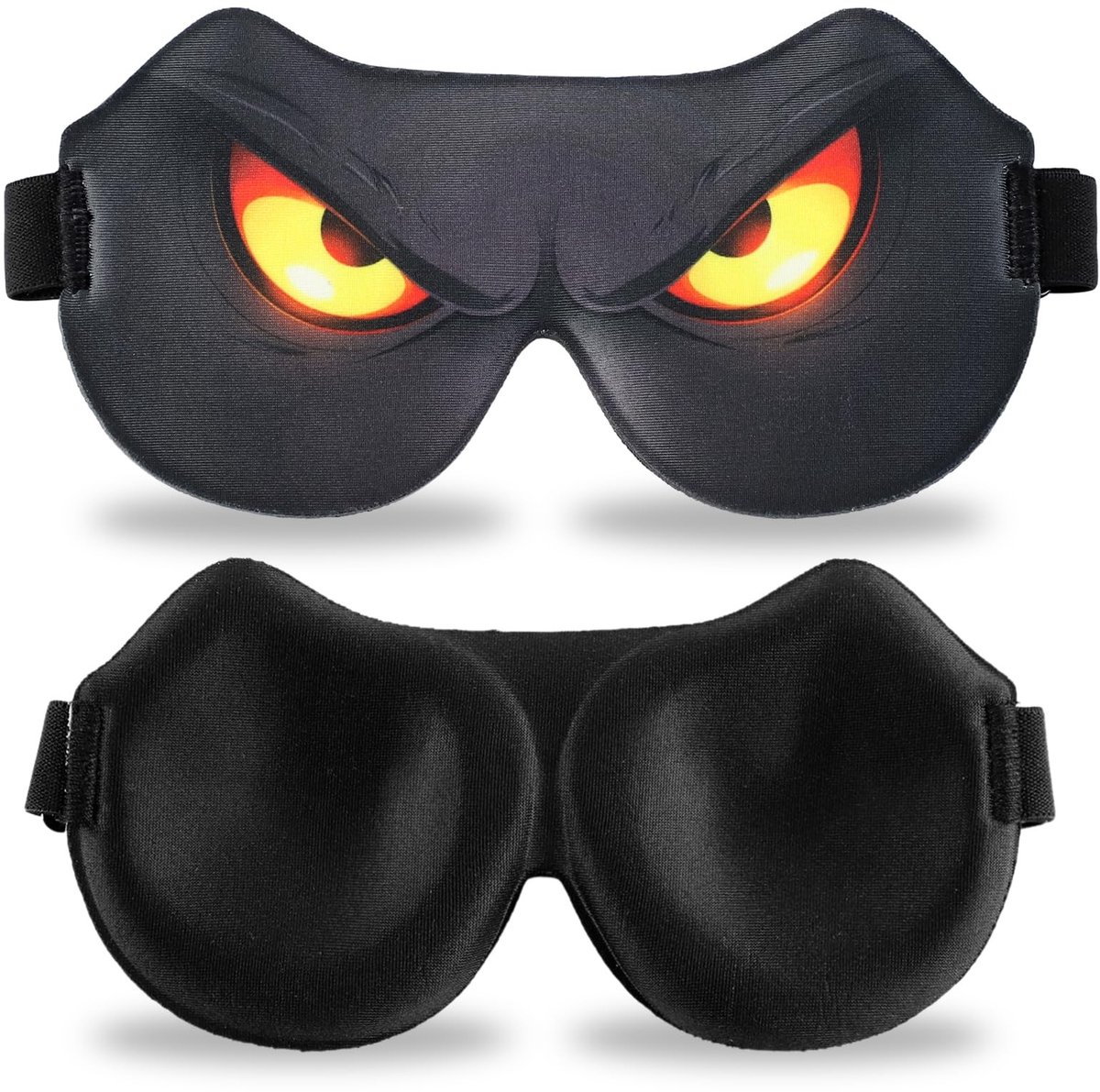 Solidchoice - 3D Slaapmasker voor Kinderen met Verstelbare Band (Geel)