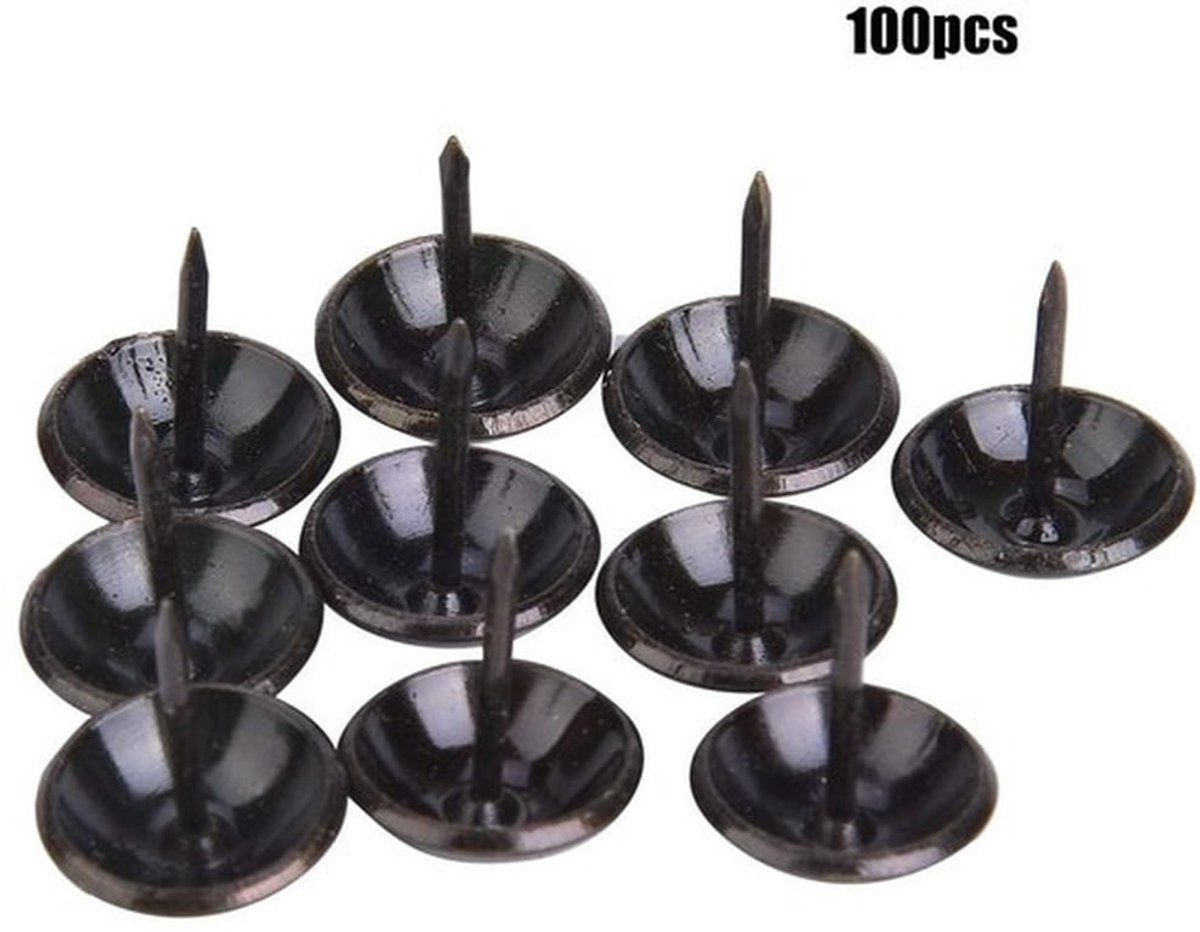 Kopspijkers 100 Stuks - Decoratieve Nagels - Retro Ronde Kop - Meubelspijkers - Antieke Spijkers - Hoogwaardig Ijzer 16x20mm