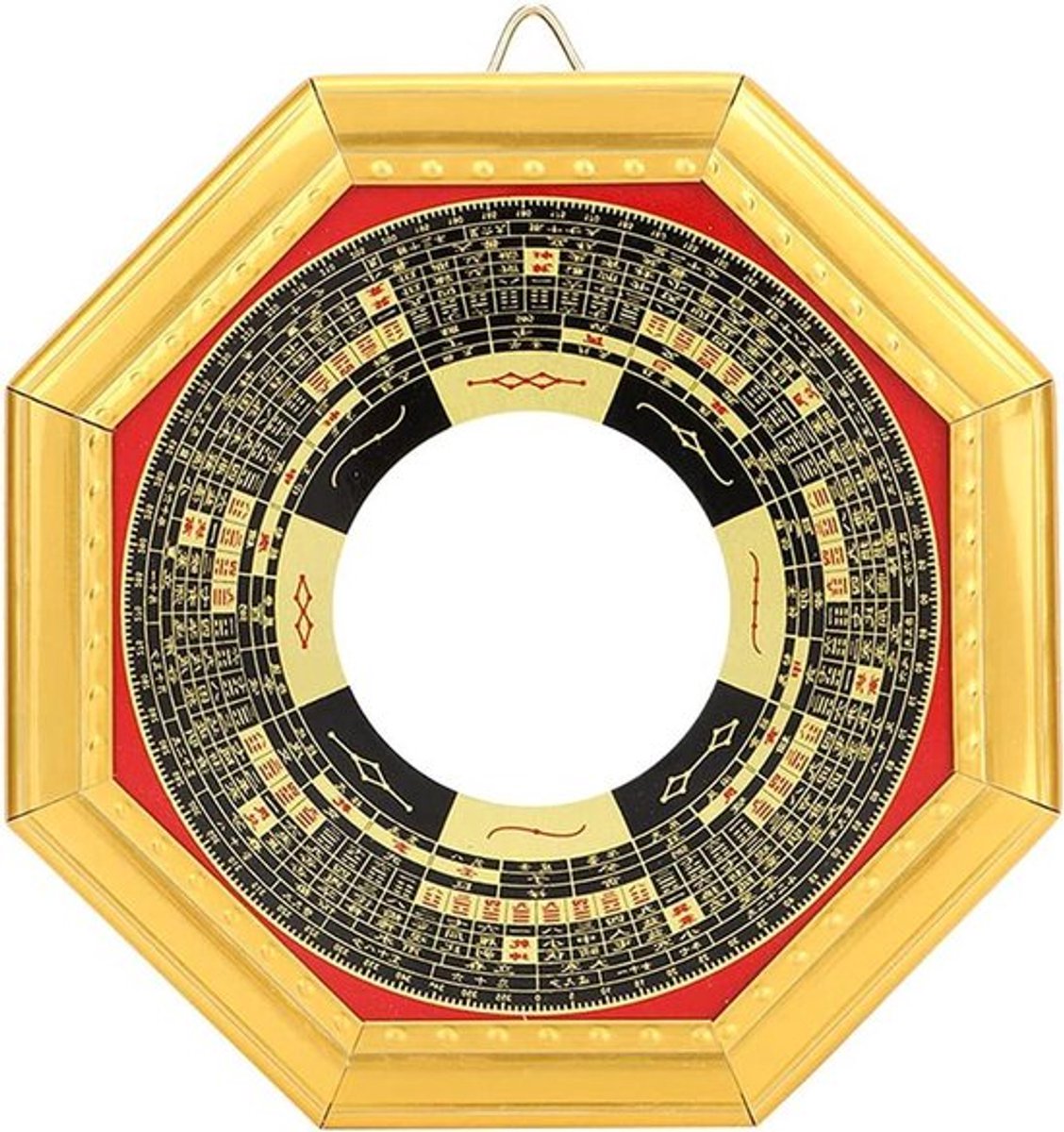 Spiegel voor Feng Shui - Bagua - Geluk - Interieurdecoratie - Zakelijk - Chinese Cultuur - Geschikt voor Feng Shui - Zwart 5,3 inch Spiegel Bagua FengShui, Geluksbrenger.