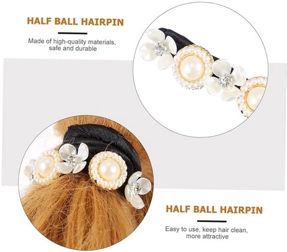 Haarknotmaker 4 Stuks - Donut Haarknotmaker - Magische Haarknot - Haarstuk met Clip - Haarstyling Gereedschap - Lichtgewicht en Flexibel