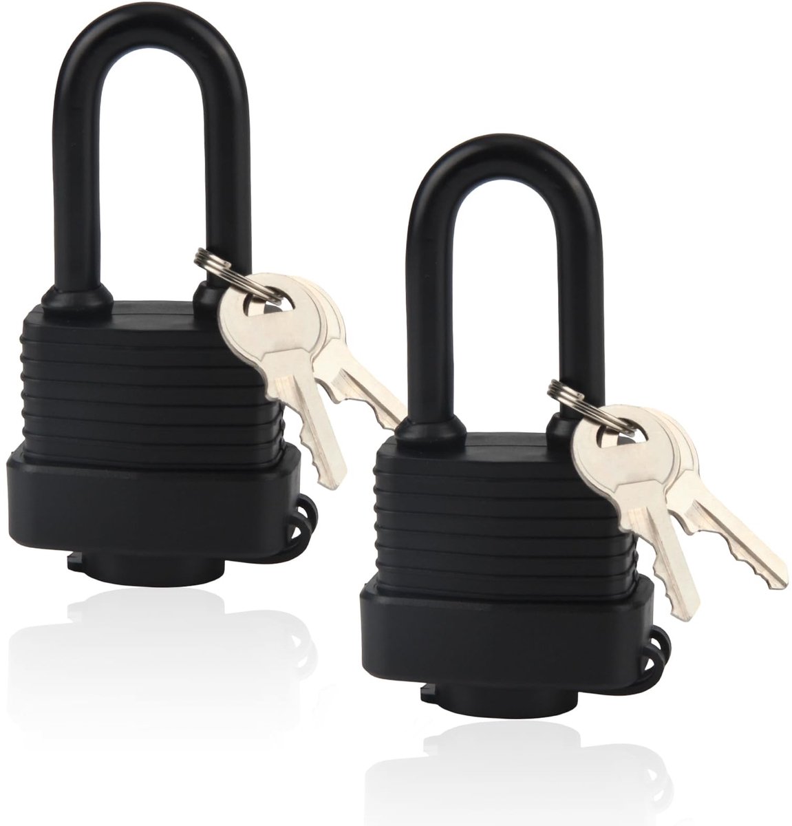 Solidchoice - 2 Stuks Waterdichte Hangslot met Sleutel voor Buiten