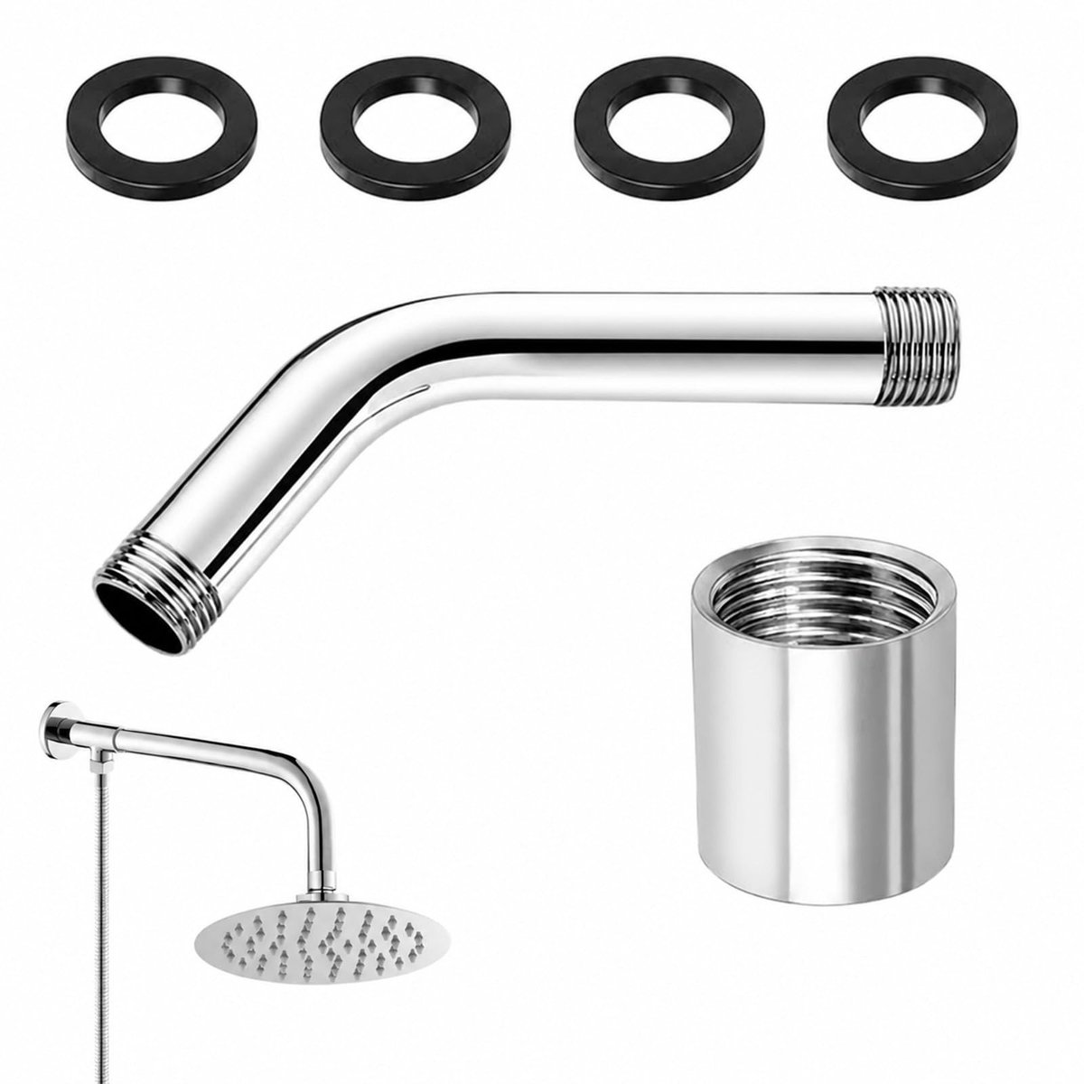 Solidchoice - Universele Verlengbuis voor Douchekop 15 cm
