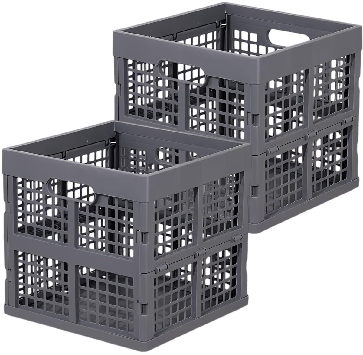 Solidchoice - Opvouwbare Klapbox 36L met Handvat en Stabiele Constructie