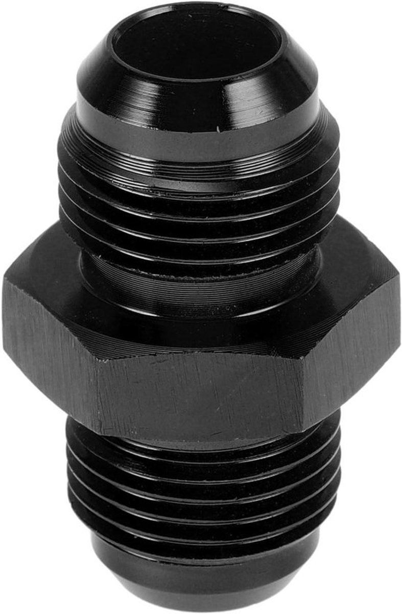 Aluminium zwarte brandstofleiding connector met mannelijke flare reductor AN8-AN8 adapter