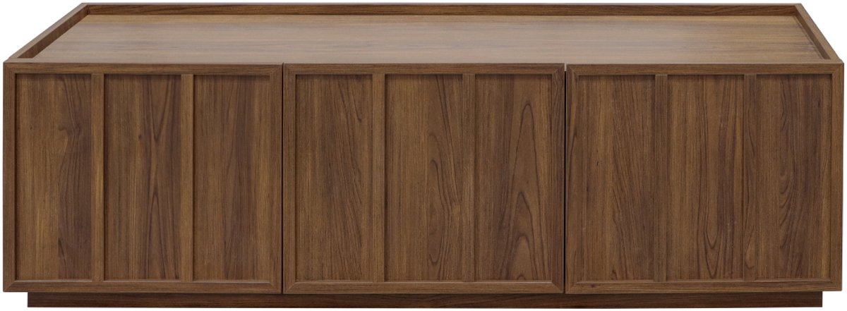CALICOSY - TV-meubel met 3 deuren in notenhoutlook B140 cm - ABEL