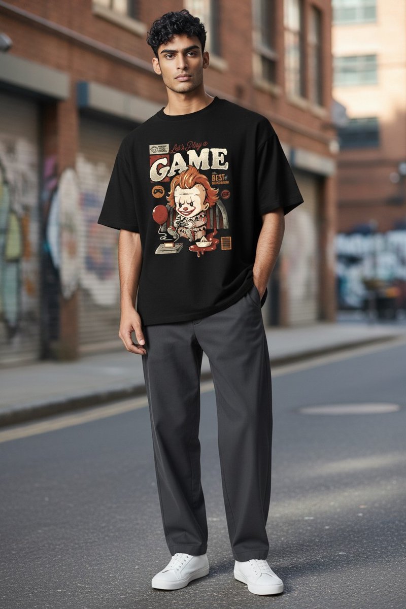 Clown Lets Play A Game The Coloured House T-shirt 5XL