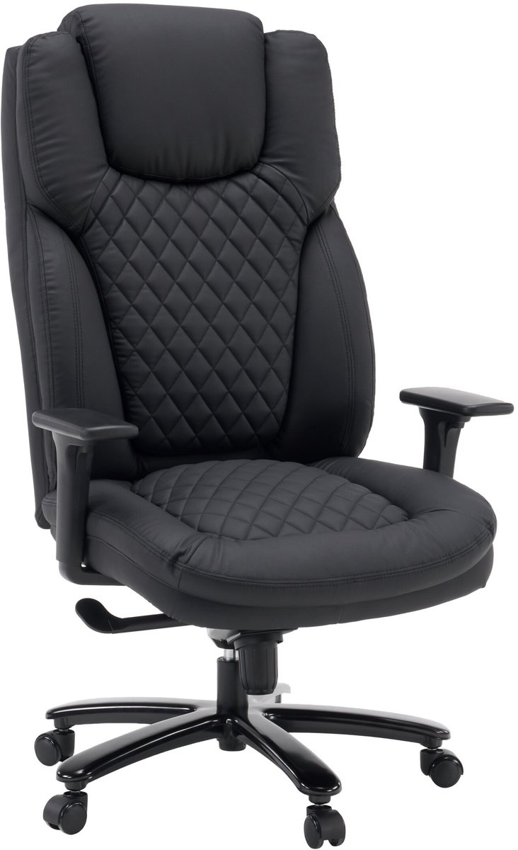 Stoel voor zwaar gebruik / Kantoostoel XXL Pullmann Gen2 150 kg Kunstleder zwart hjh OFFICE