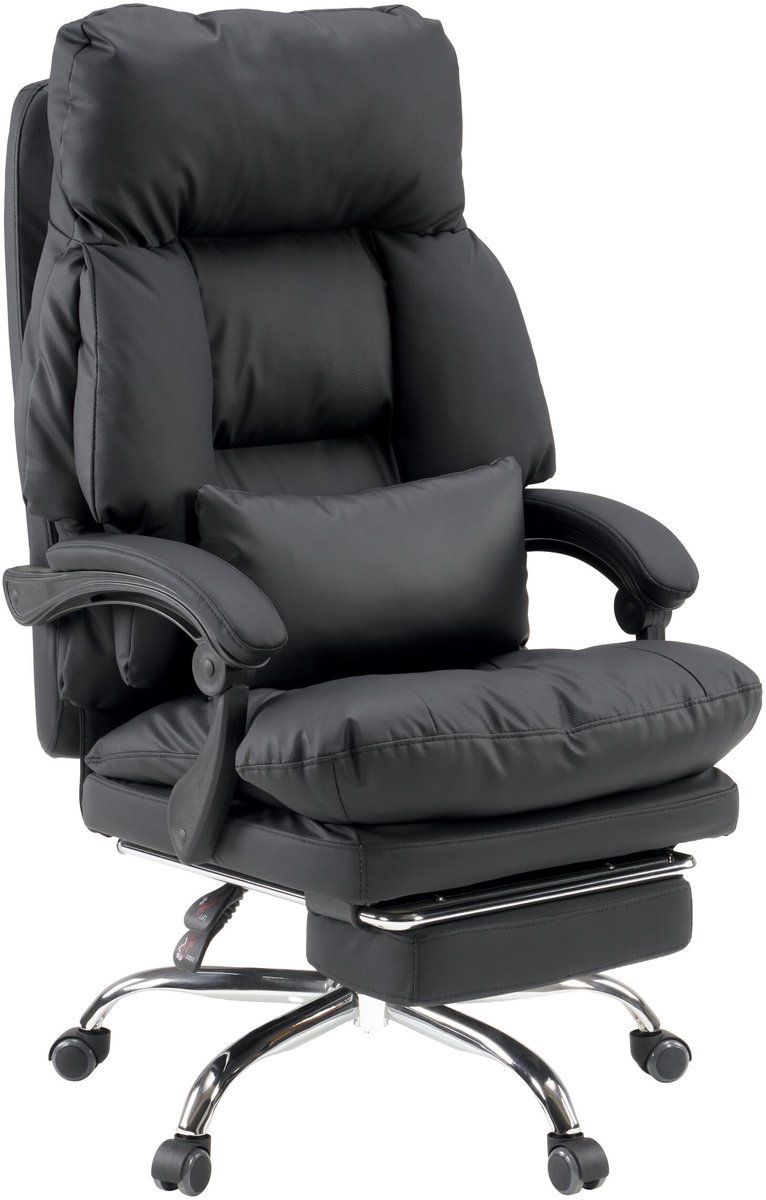 Directiestoel / draaistoel Relax Legoro met voetsteun, kunstleer, zwart, MyBuero