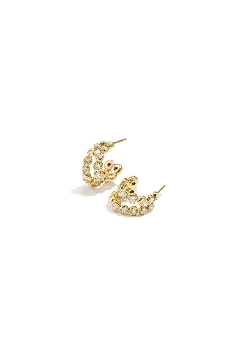 Lumi - Oorringen - Strass - Stainless Steel - - Goud