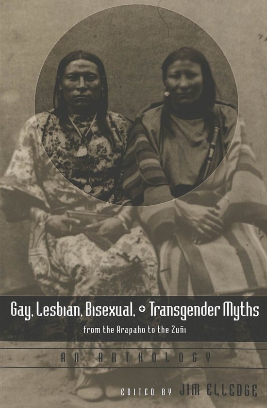 Boekomslag met twee zittende inheemse personen. Tekst: Gay, Lesbian, Bisexual, Transgender Myths.