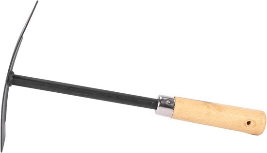 Tuinschoffel met houten steel en metalen blad- zwart van Tuinschoffel. — afbeelding 3