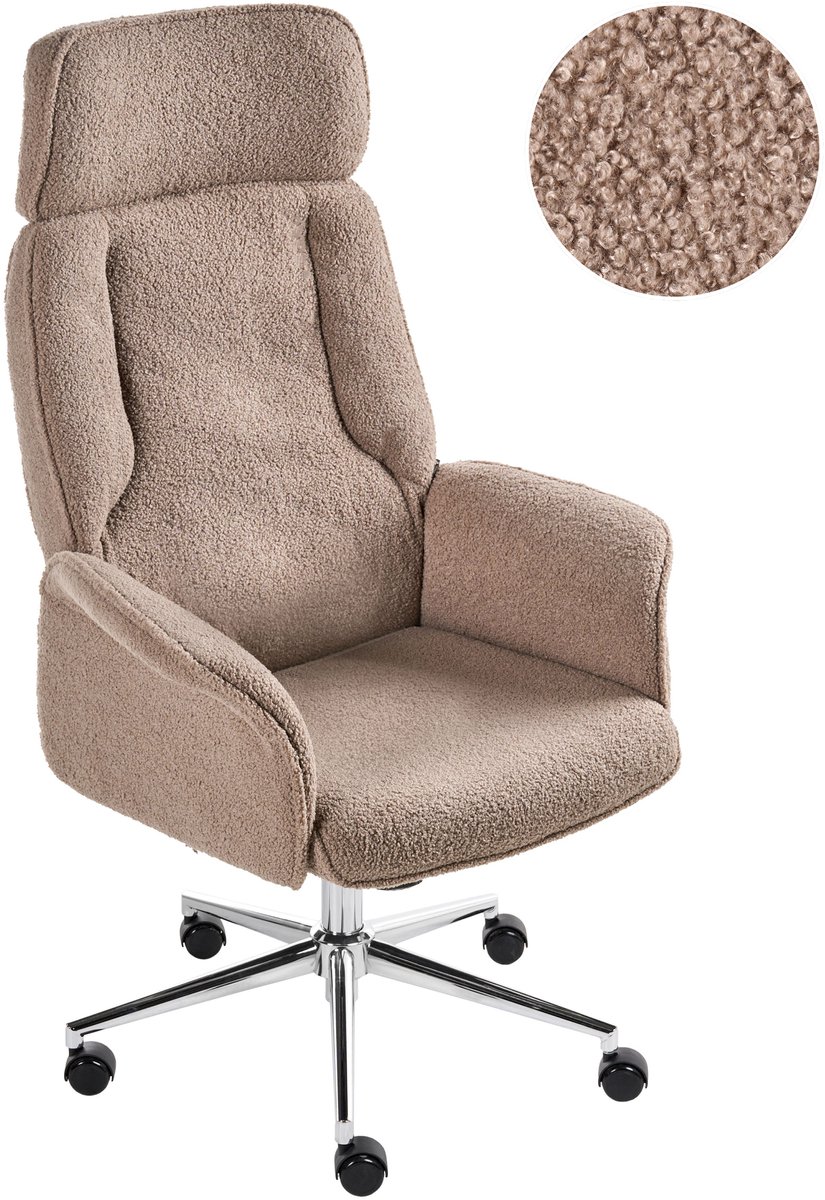 PILOT - Bureaustoel - Bruin - Bouclé