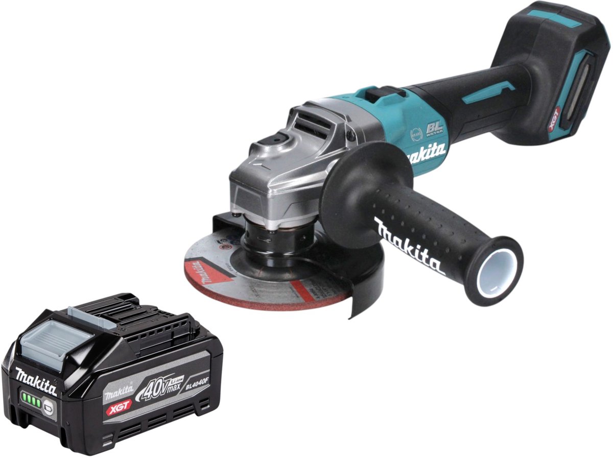Makita GA 005 GZ Accu haakse slijper 40 V max. 125 mm Brushless XGT Solo - zonder accu, zonder lader