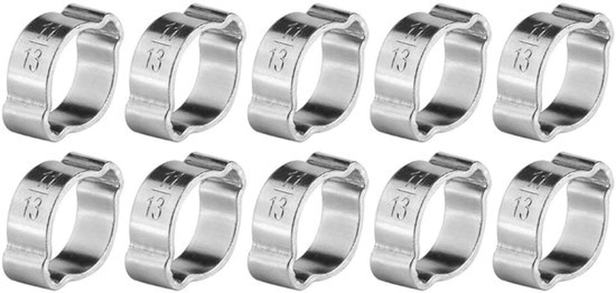 Slangklemmen Assortiment - RVS Slangklemmen - 10 Stuks - 5-23mm - Voor Slangen en Buizen - Perfect voor Auto en Sanitair - Slangklem
