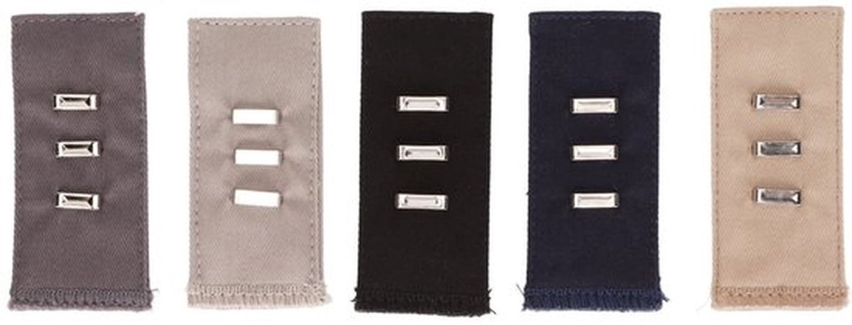 Taille-extender 5-delig - Verstelbare Broektailleverlenger - Geschikt voor Broeken/Jeans/Rokken - Lichtgewicht/Compact - Eenvoudig aan te passen - Broektailleverlengstuk