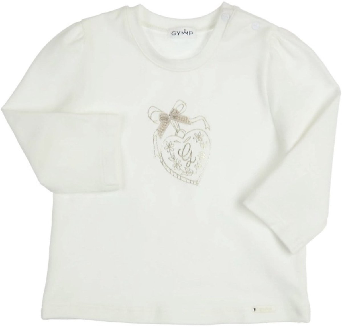 Gymp creme T-shirtje hartje