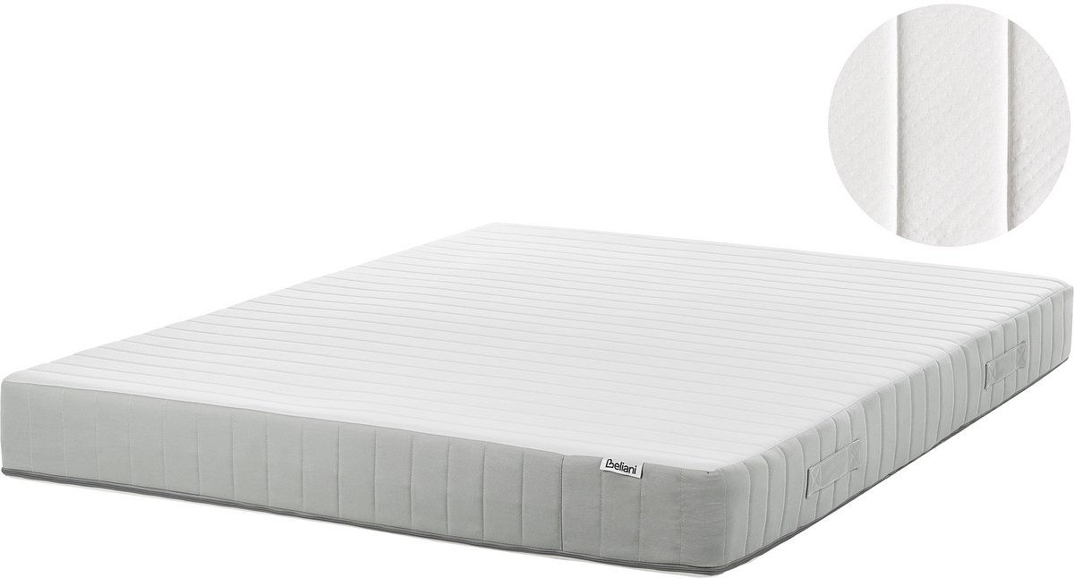 Beliani ROOMY - Pocketveringmatras medium - Wit - 160 x 200 cm - Pocketveren