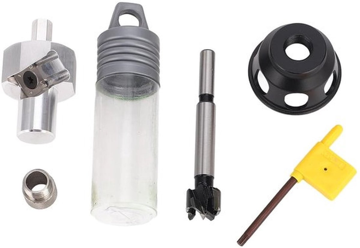 Aluminium Dowel Jig Set met Reamer Tool voor Houtbewerking, Verticale Boorgidsen en Nauwkeurige Gaten voor Creatieve Projecten