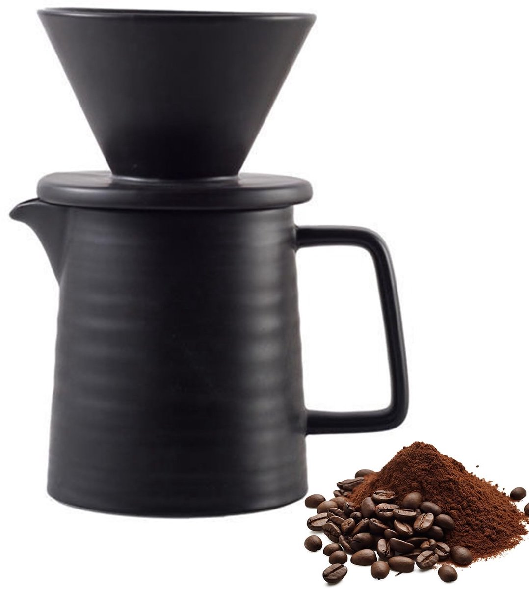 Dailygoods- Koffiefilter 500 ml - Porselein Koffiefilterhouder - Koffiepunt - Herbruikbaar - Milieuvriendelijk - Hittebestendig Porselein - Koffiezetter