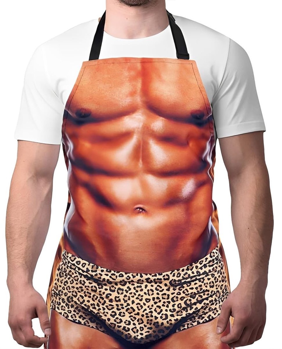 Dailygoods- Schort Grappig Design - Keukenschort Heren - BBQ Schort - Kookschort - Creatief Cadeau - Duurzaam Materiaal
