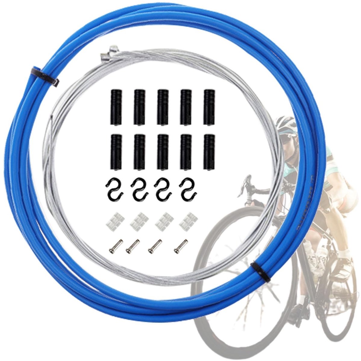Dailygoods- Schakelkabelset Universeel - Fiets Schakelkabels - Duurzaam PVC - Roestvrij Stalen Kabels - 2 m Behuizing - Betere Prestaties - Fietskabelset