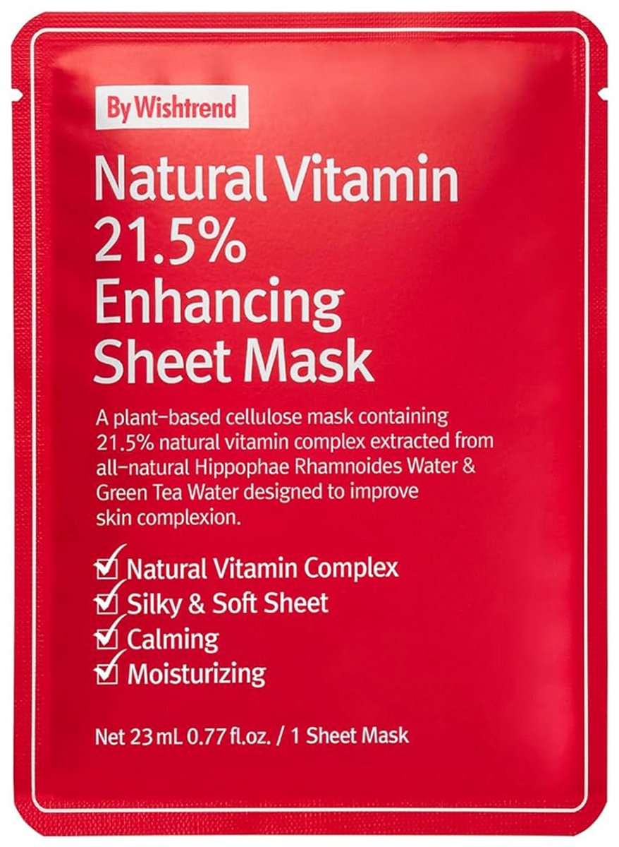 By Wishtrend Natural Vitamin 21,5% Enhancing Sheet Mask 23 ml