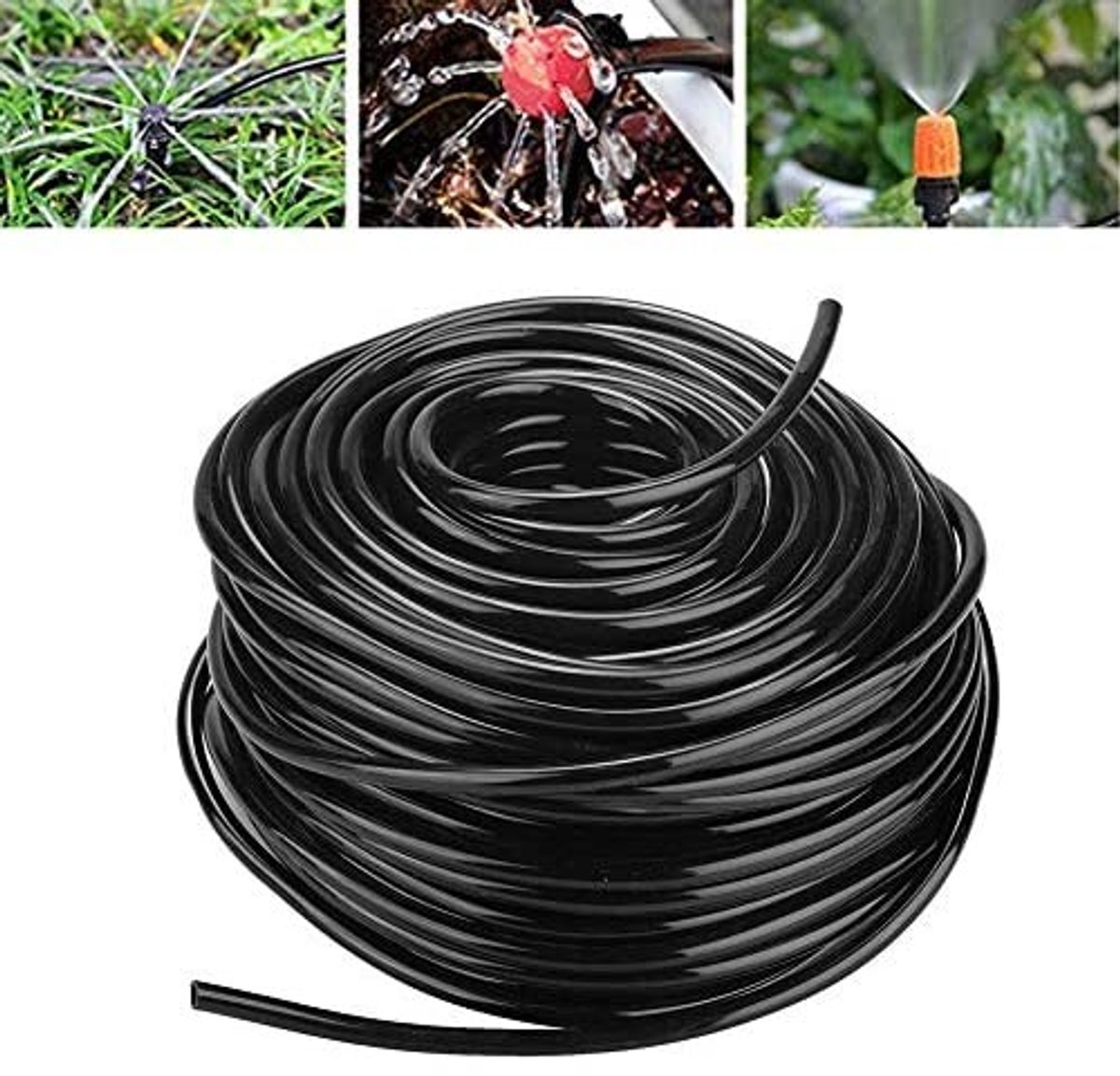 Dailygoods- Waterslang 20 meter - Flexibele Tuinslang - PVC Kunststof - Duurzaam - Irrigatie - Geschikt voor Tuin en Landbouw