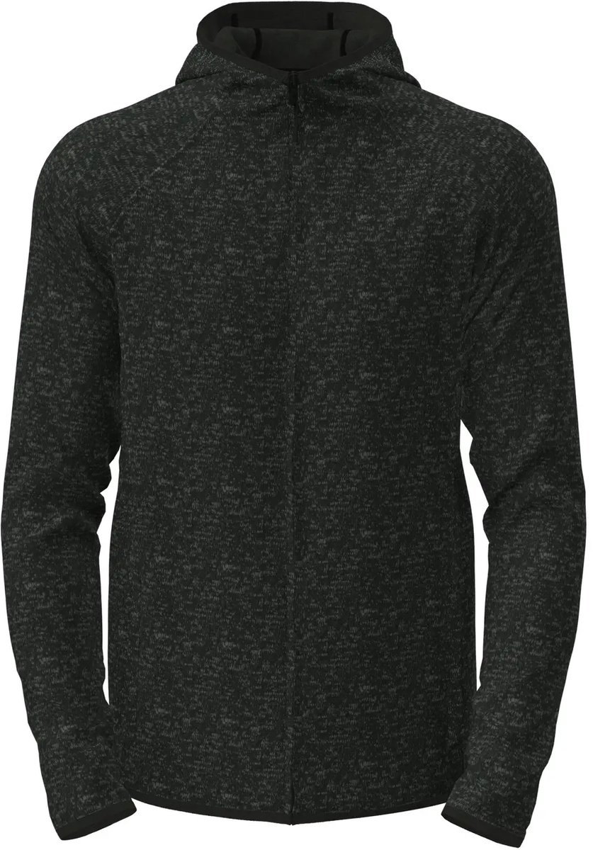 Stedman Lux Hooded Knitfleece Jacket S5460 Opal Heather Zwart