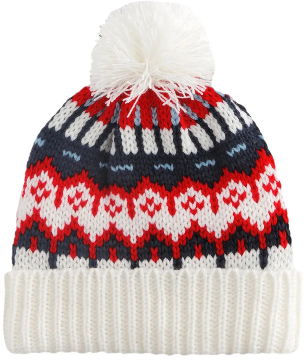 Retro Ski Beanie - White Out - One Size