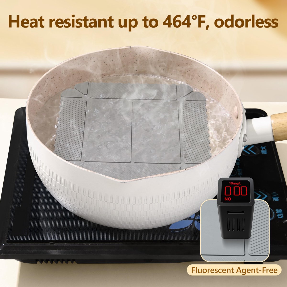 Dailygoods- Onderzetter Hittebestendig - Magnetische Siliconen Onderzetter - Antislip Keukenonderzetter - Multifunctionele Hotpotpads - Opvouwbare Opbergbak - Bescherming Aanrecht