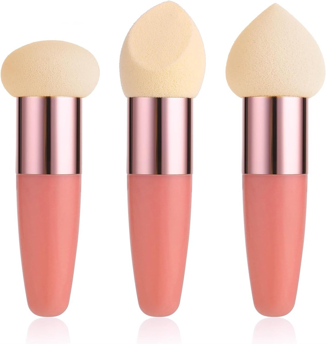 Set van 3 Make-up Sponsen voor Foundation, Concealer en Poeder - Perfect voor Blenden en Aanbrengen van Make-up
